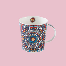 英国DUNOON丹侬骨瓷马克杯小众风陶瓷咖啡杯摩洛哥创意几何水杯