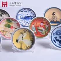 上海博物馆陶瓷摆件8cm创意盘子文创古风生日毕业礼物纪念品国风