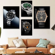 手表钟表店装饰画奢侈品专柜背景墙面挂画表行海报世界名表墙壁画
