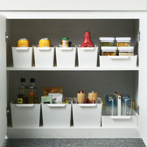 日式水槽下收纳架厨房用品置物架橱柜塑料储物筐调料架子台面神器