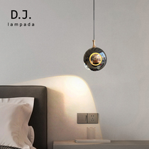 卧室床头吊灯90度轻奢可升降沙发背景墙氛围灯高级感铝球吊线灯