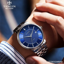 tangin天珺手表 男表机械表全自动赛格鲁系列T7065GWBAB蓝色7065