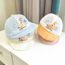 婴儿帽子夏季薄款遮阳帽新生儿夏天婴幼儿网布鸭舌帽男宝宝胎帽女