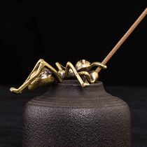 创意黄铜蚂蚁香叉工艺品小铜器家摆件创意办公桌茶宠摆件装饰摆饰