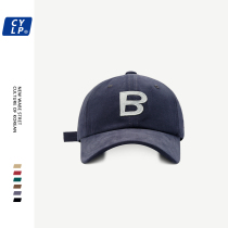 EXO同款韩版潮牌B字母软顶棒球帽子女时尚街拍网红鸭舌帽遮阳帽男