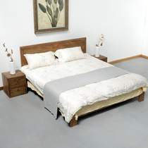 实木床新中式全实木床简约卧室老榆木实木主卧双人床