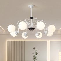 北欧客厅吊灯现代简约餐厅卧室灯具创意个性灯饰玻璃复古铁艺灯