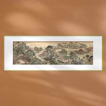 中国画乐在山水世外桃园桃花源装饰画中式客厅背景墙宣纸打印定制