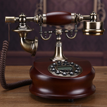 美式仿古欧式电话机高档实木古董复古创意家用固定座机电话机包邮