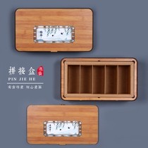 新款创意仿竹盒安吉白茶黄金芽方形铁罐茶叶包装盒礼盒空盒定制