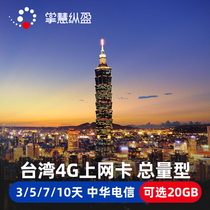 亿点 台湾电话卡中华电信旅游手机卡4G高速台北上网卡2G无限流量