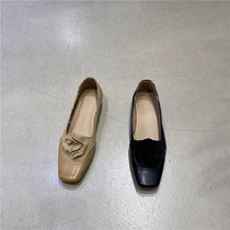 QUEEN女鞋子2021年新款韩国东大门复古英伦风个性花朵软底小单鞋