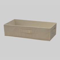 纯色布艺杂物收纳筐 抽屉格子柜收纳盒 可折叠杂物储物箱44 22 11