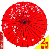 手工红色樱花油纸伞古典江南防雨实用工艺舞蹈道具小桐油伞装饰伞
