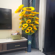 向日葵仿真花假花摆件干花花束装饰大高枝太阳花客厅摆设花植物高