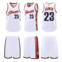 NBA球衣詹姆斯骑士队23号复古纪念套装印数码印透气无袖速干宽松