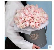 上海鲜花速递同城实体花店抱抱桶粉佳人33朵玫瑰礼盒爱情表白祝福