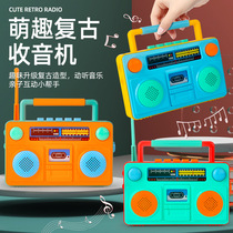儿童婴幼儿仿古收音机音乐早教机学习机玩具儿歌复古录音机模型