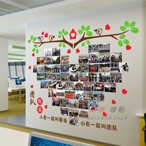 公司办公室布置照片墙贴企业文化墙学员工风采团队励志装饰墙贴纸