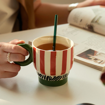 肆月马克杯创意陶瓷水杯家用办公室咖啡杯高颜值茶杯情侣杯子喝水