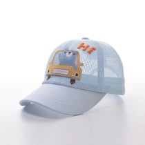 夏季男宝宝帽子婴幼儿童棒球帽卡通鸭舌凉帽个性遮阳太阳网帽透气