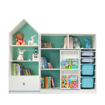 可比熊实木儿童房家具组合套装客厅玩具收纳架书柜宝宝绘本置物架