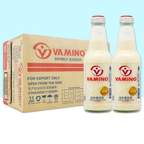 泰国vamino哇米诺原味豆奶300ml*24瓶玻璃瓶网红早餐豆奶包邮