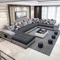 2023年新款布艺沙发简约现代大小户型可拆洗科技布布沙发客厅组合