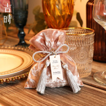 吉时喜礼高档丝绒布袋结婚喜糖袋子创意礼品婚礼装喜糖的包装袋盒