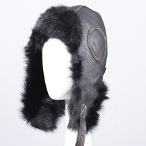 冬季羊皮毛一体帽子男女士通用超加厚保暖潮青年复古皮飞行东北帽