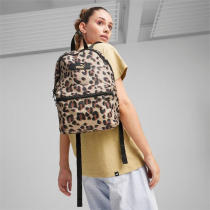 PUMA彪马男女豹纹双肩包24新款背包运动电脑包学生书包079855-06
