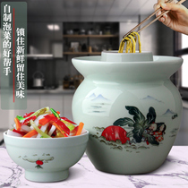 景德镇陶瓷家用密封泡菜坛子空罐子创意泡菜坛3斤7斤14斤21斤装
