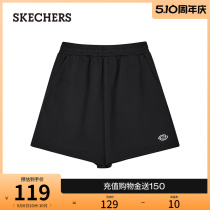 Skechers斯凯奇2024年夏季新款女子舒适针织短裤宽松百搭运动裤子