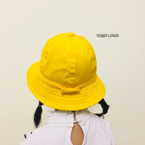 日本樱桃小丸子幼儿园安全儿童亲子小黄帽学生渔夫帽宝宝遮阳帽子