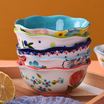 创意韩式家用饭碗燕窝碗甜品碗糖水银耳汤碗盅雪糕沙拉碗陶瓷餐碗