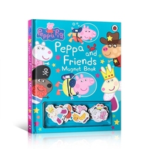 预售 【中商原版】小猪佩奇和她的朋友 英文原版 Peppa Pig Peppa and Friends 精装磁铁游戏书 粉红猪小妹故事绘本 3-6岁peppa pi