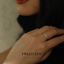 Fraischic「玛蒂尔达」正品18K通体黄金排真钻石戒指手饰女设计师
