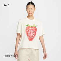 Nike耐克官方女子宽松T恤夏新款印花宽松纯棉针织个性舒适HQ1197