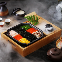 薪火牛牛章鱼水煎肉蟹籽饭料理碗套装干冰创意餐具日韩式新款推荐