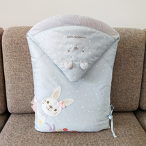 婴儿抱被纯棉加厚可拆卸内胆薄包被卡通春秋冬抱毯兔宝宝用品睡袋