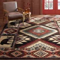 波西米亚民族风地毯客厅个性茶几毯美式复古摩洛哥卧室ins床边垫