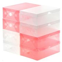 20个装加厚透明鞋盒抽屉式鞋子靴子收纳盒简易翻盖鞋盒单个装