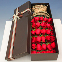 33朵红粉白玫瑰花束礼盒生日礼物滨州鲜花速递同城花店配送女朋友