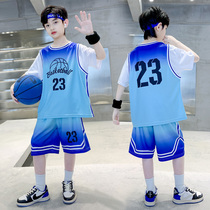 男童篮球服网眼速干套装短袖夏季球服中大儿童运动23号詹姆斯球衣