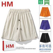 HM2024夏季新款五分美式宽松速干休闲短裤男篮球运动薄款沙滩裤子