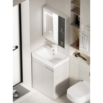 科勒旗下卡丽小户型不锈钢浴室柜组合落地卫生间阳台陶瓷洗手盆柜