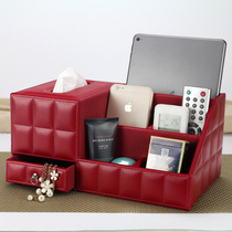 欧式餐巾纸抽纸盒纸巾盒木 客厅茶几桌面遥控器收纳盒多功能创意