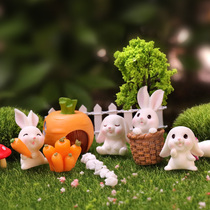 超可爱小白兔子公仔宝宝的家园多肉植物盆栽花盆桌面装饰品小摆件