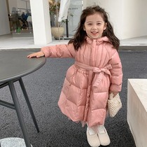 2021冬季新款女童羽绒服中长款洋气韩版儿童90绒宝宝公主保暖外套