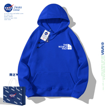 NASA男童卫衣春秋款2024新款儿童连帽克莱因蓝外套中大童女童上衣